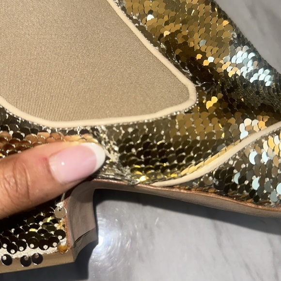 NIB Laurence Dacade Gold and silver Sequin booties - Picture 10 of 11